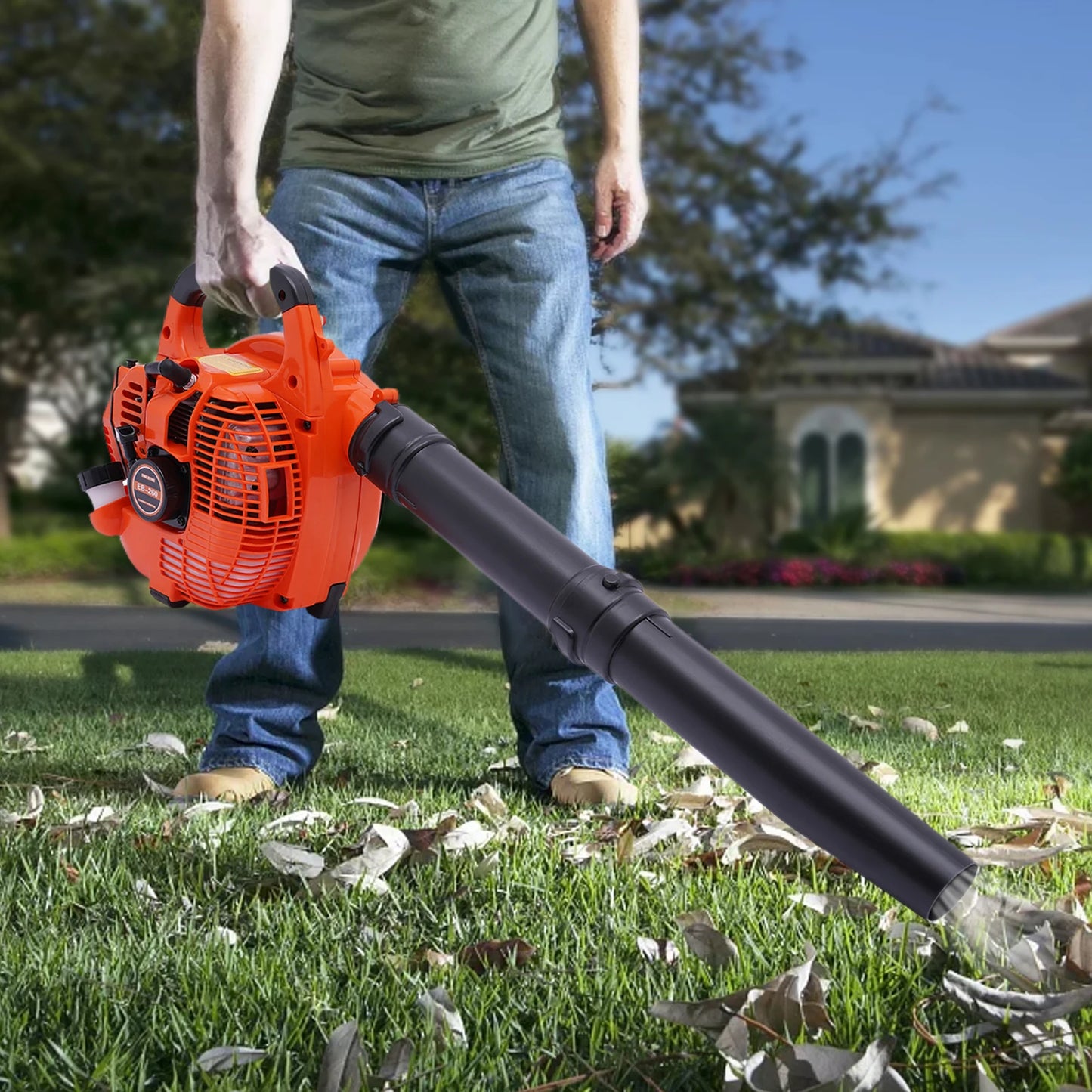 Gas Leaf Blower 25.4CC Commercial Handheld Lawn Cleaning Tool