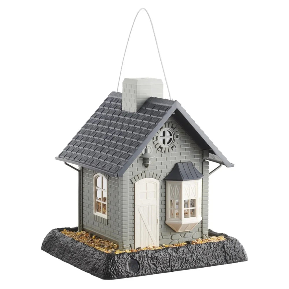 Wild Bird Hopper Feeder Squirrel Proof 4 Port Perch Station