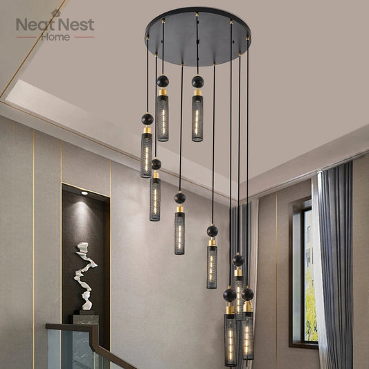 Modern Industrial Multi-Light Pendant Chandelier for Dining Room