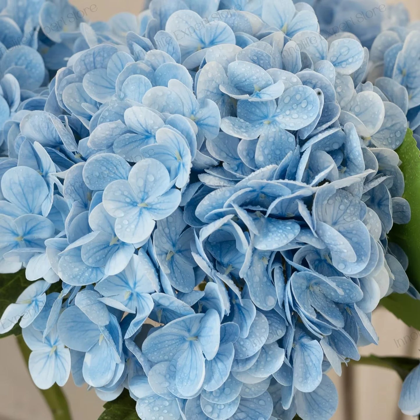 2 to 8 Pieces Artificial Hydrangeas 21 Inch Real Touch Latex Faux Hydrangea for Party Wedding Home Decor Outdoor Bouquet