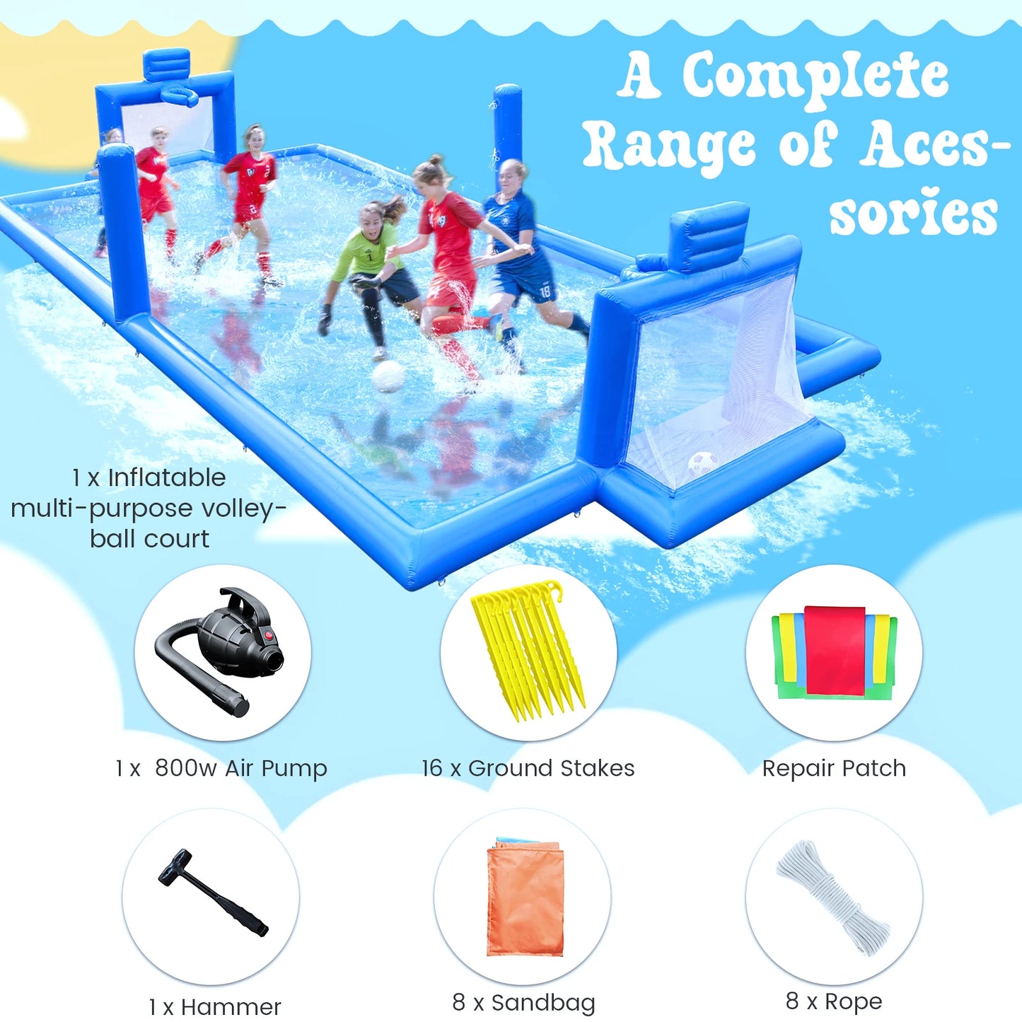 RTS Inflatable Sports Court Volleyball Soccer Basketball