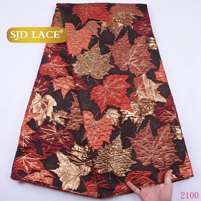 SJD LACA Nigerian Brocade Lace Damask Jacquard Fabrics