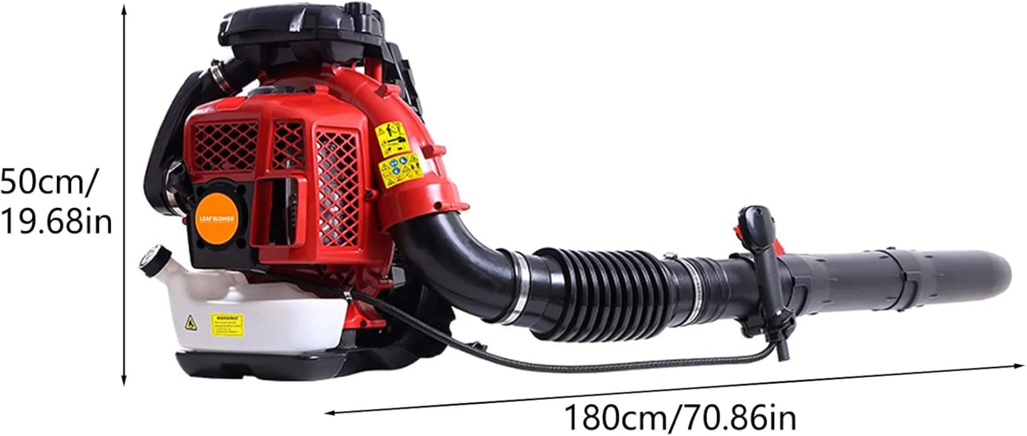 2 Stroke Backpack Gas Powered Leaf Blower with Air Cooling Gasoline Technology for Lawn and Garden Cleanup