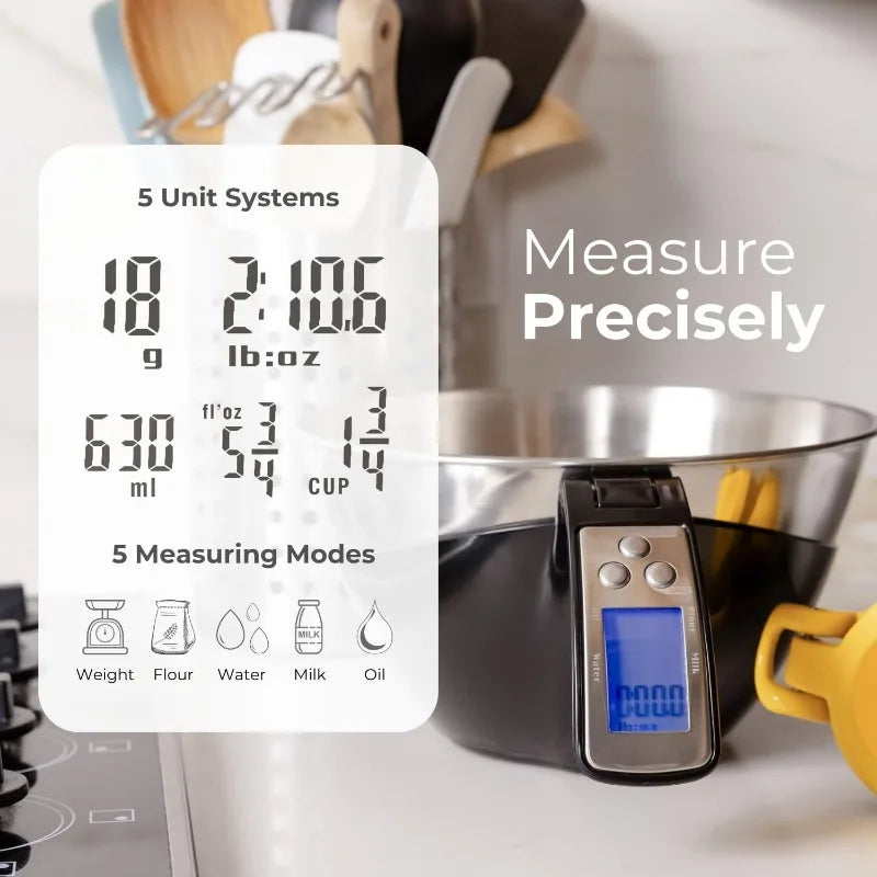 Hign Concerned Digital Kitchen Food Scale with Removable Bowl