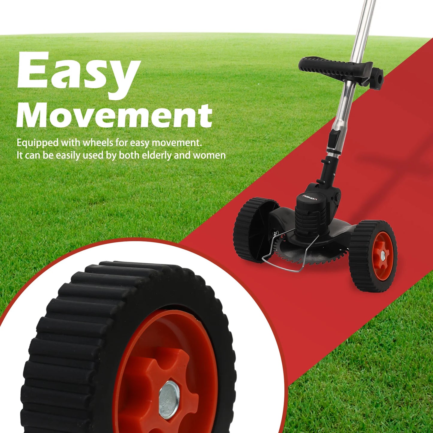 Cordless Electric Weed Wacker String Trimmer with Battery