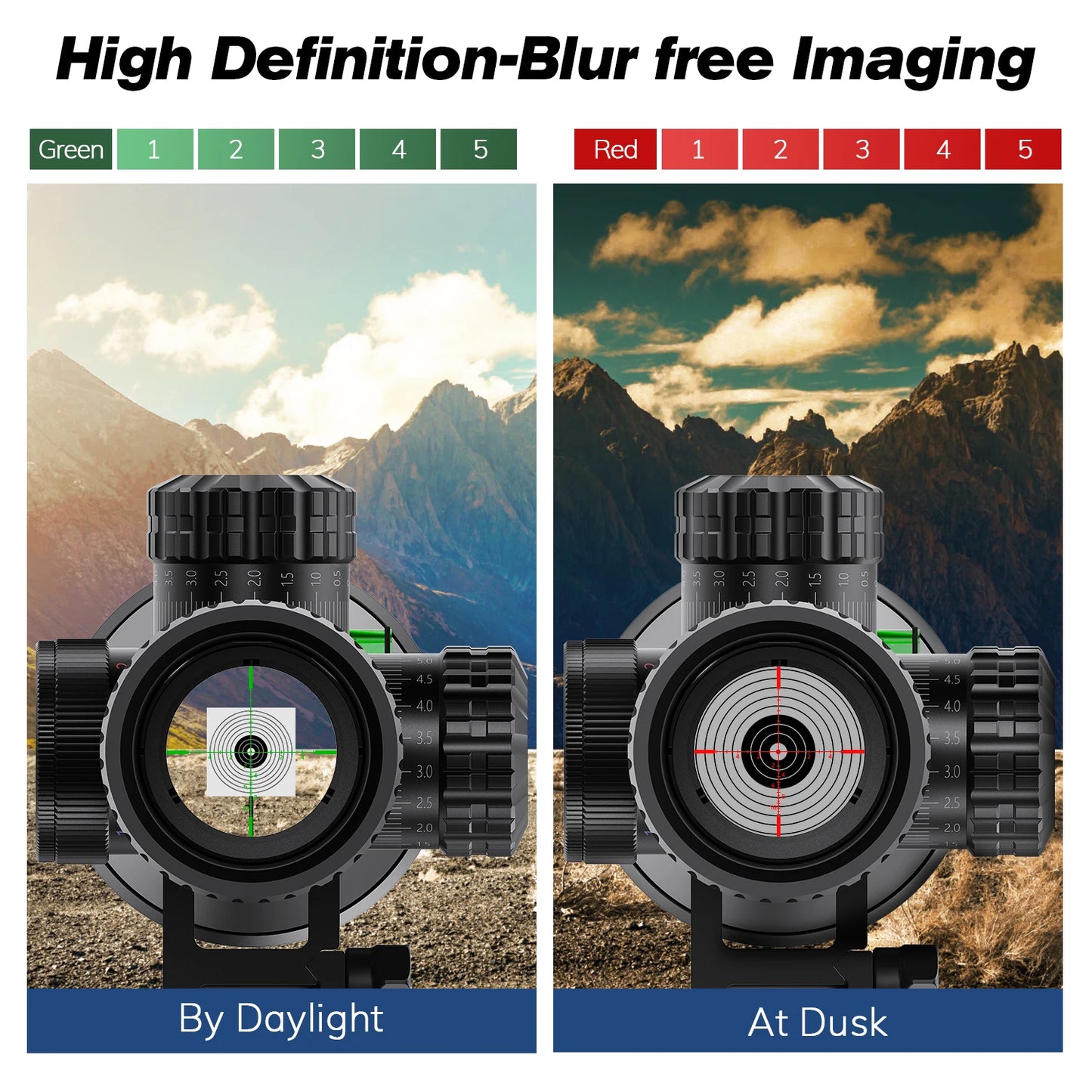 BAIGISH Tactical Riflescope 4 16x44 Illuminated Sight