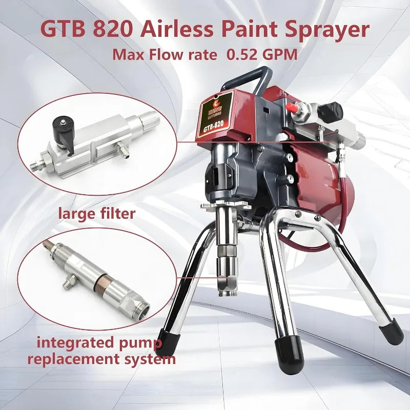 820 Airless Paint Sprayer Kit High Pressure Electric