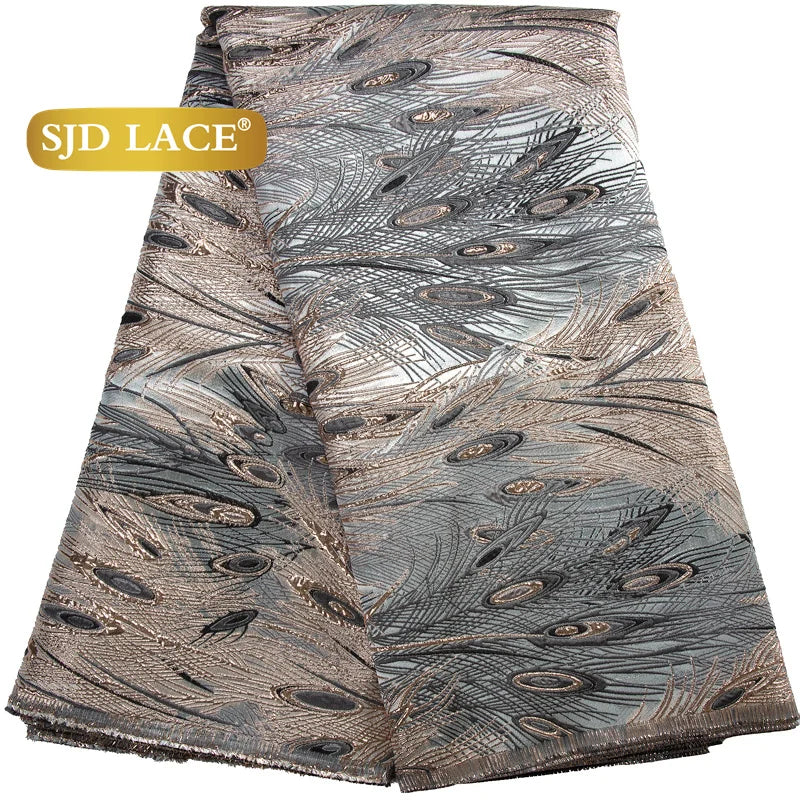 SJD African Lace Fabric High Quality Jacquard for Dresses