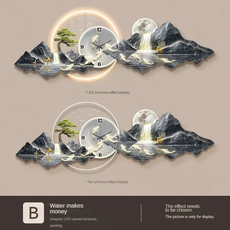 Lux Design Wall Clock Led Aesthetic Minimalist Silent Nordic