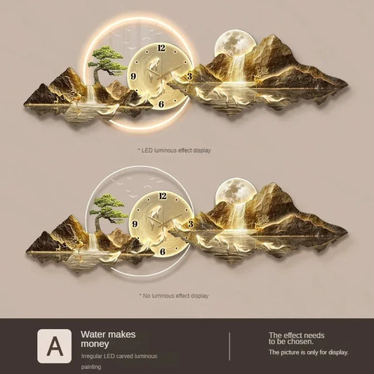 Lux Design Wall Clock Led Aesthetic Minimalist Silent Nordic