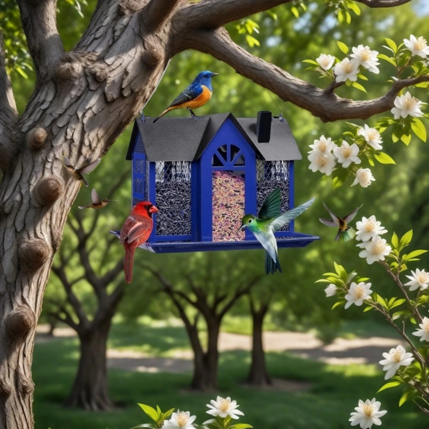NoEnName Null Outdoor Bird Feeder – Large Capacity Design