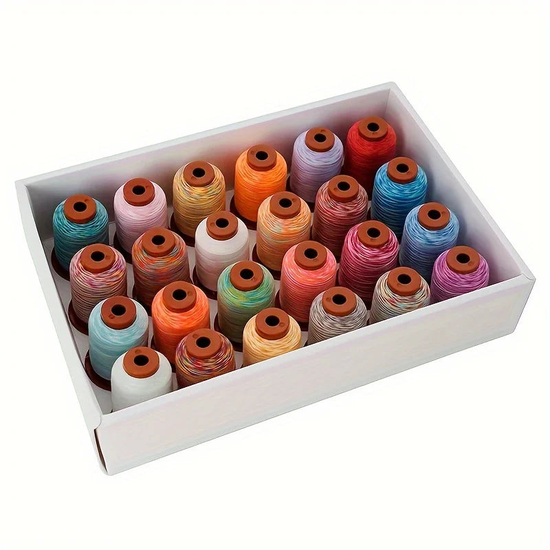 Rainbow Variegated Polyester Sewing Thread 5000Y Multi-Purpose
