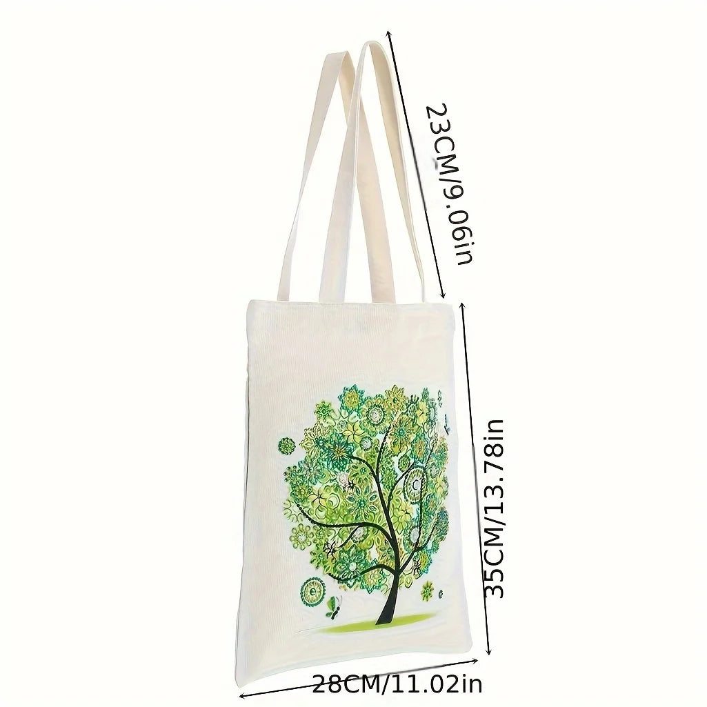 Diamond Four Seasons Tree Mosaic Tote Bag For Women