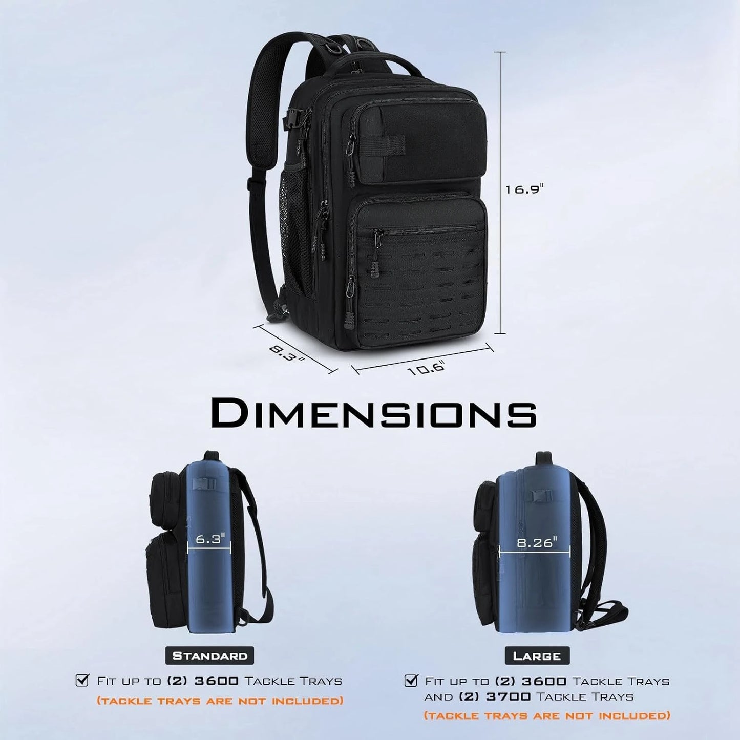 Tactical Fishing Sling Tackle Bag Lightweight Fishing Backpack