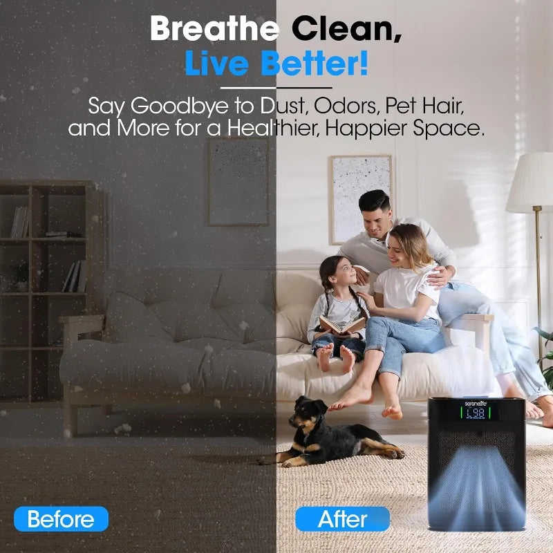 XMSJ Smart WiFi Air Purifier For Home Large Rooms Pro