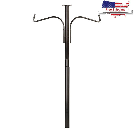 XMSJ Premium Bird Feeder Pole Supports Three Feeders Outdoor