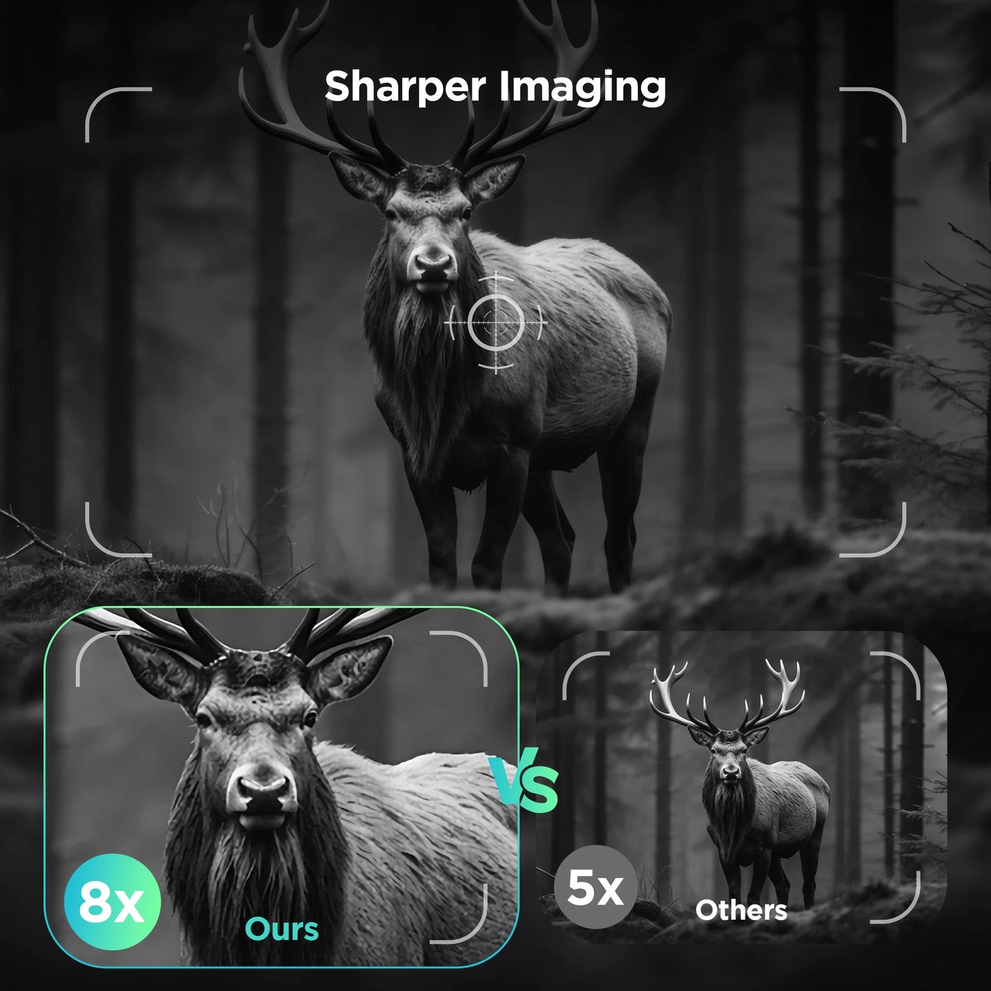 DIYIMINE Night Vision Binoculars 8X Digital Zoom IR