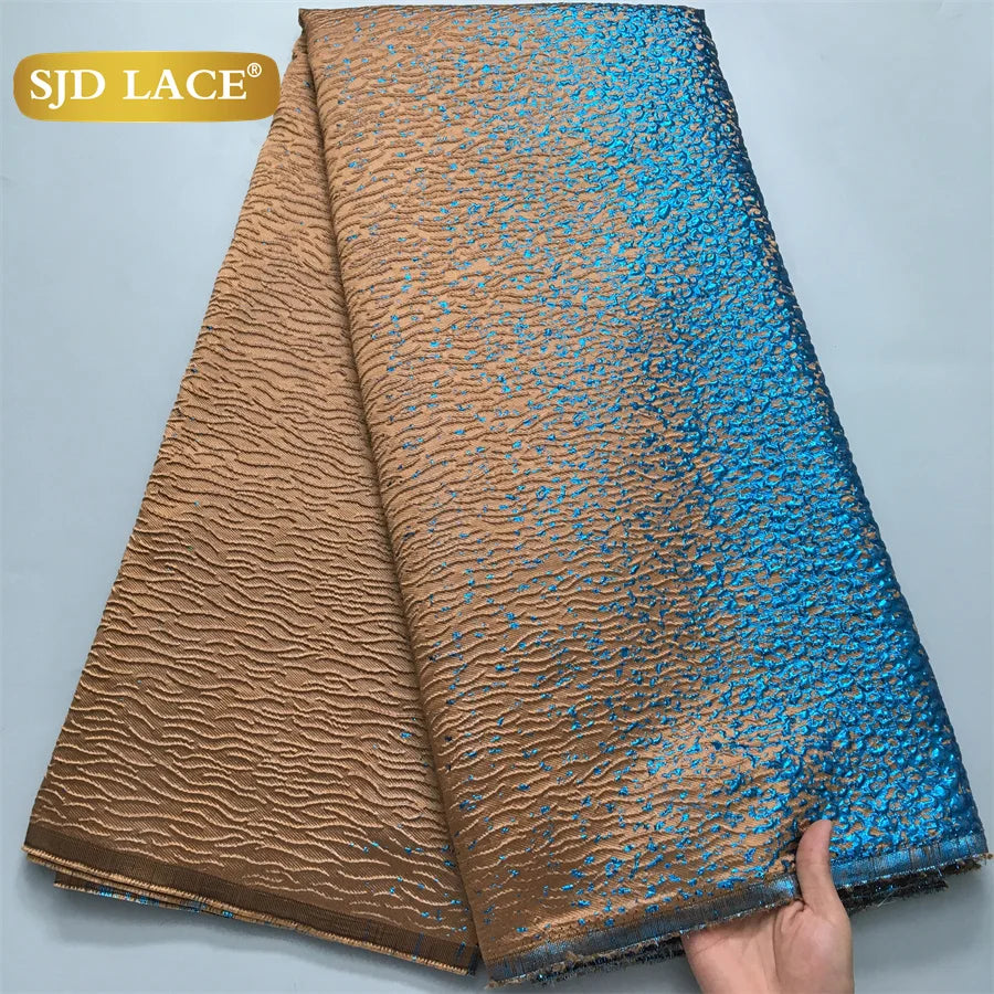 SJD LACA Nigerian Brocade Lace Damask Jacquard Fabrics