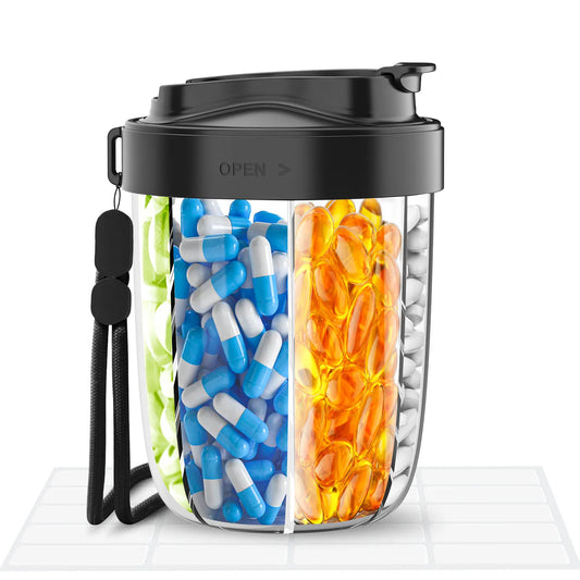Hign Concerned Pill Organizer Travel Case 7 Compartments