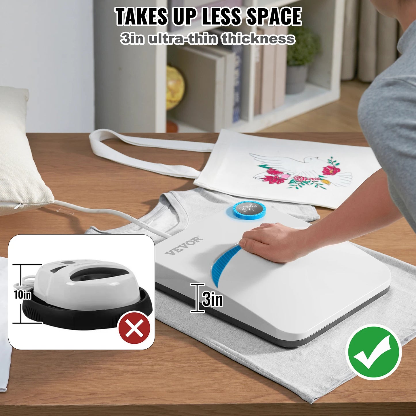 SucceBuy Portable Heat Press For Sublimation T Shirt