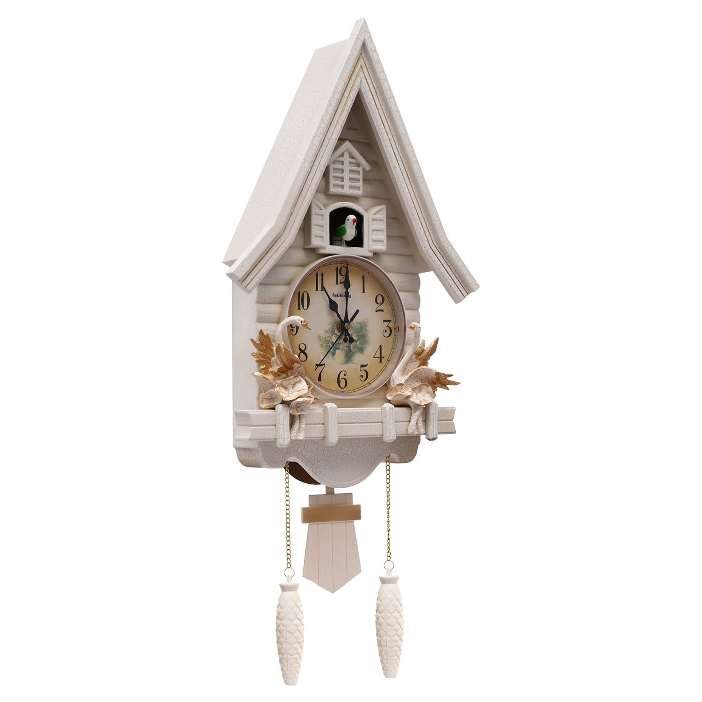 Chime Time Cuckoo Wall Clock Battery Operated Antique