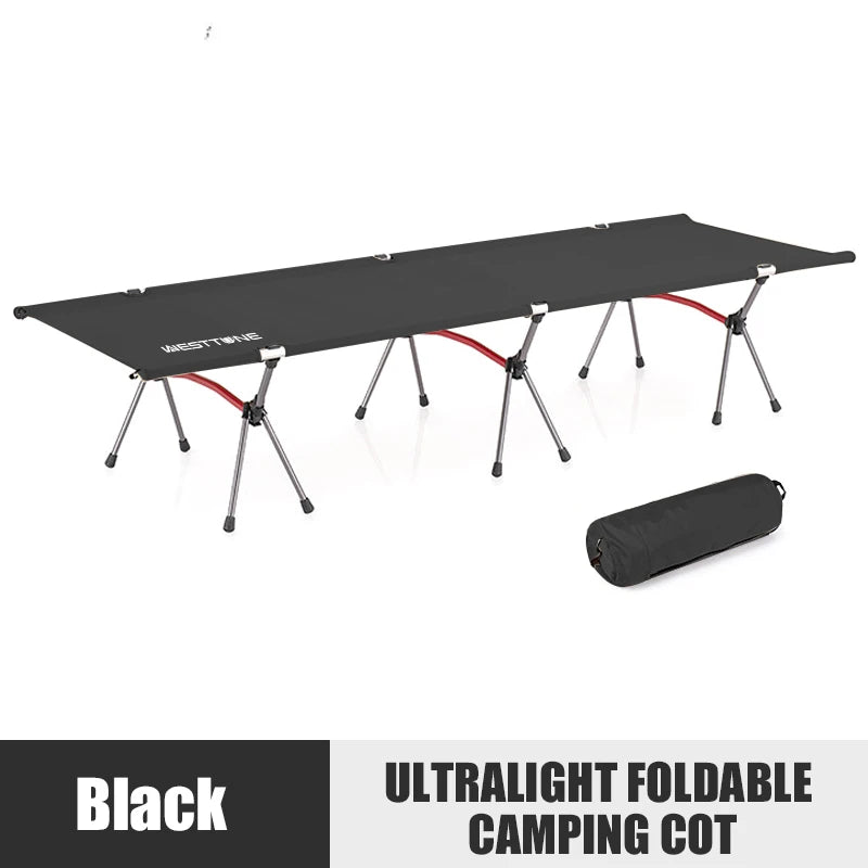 WEST TUNE Camping Cot With Leg Extenders Folding Bed