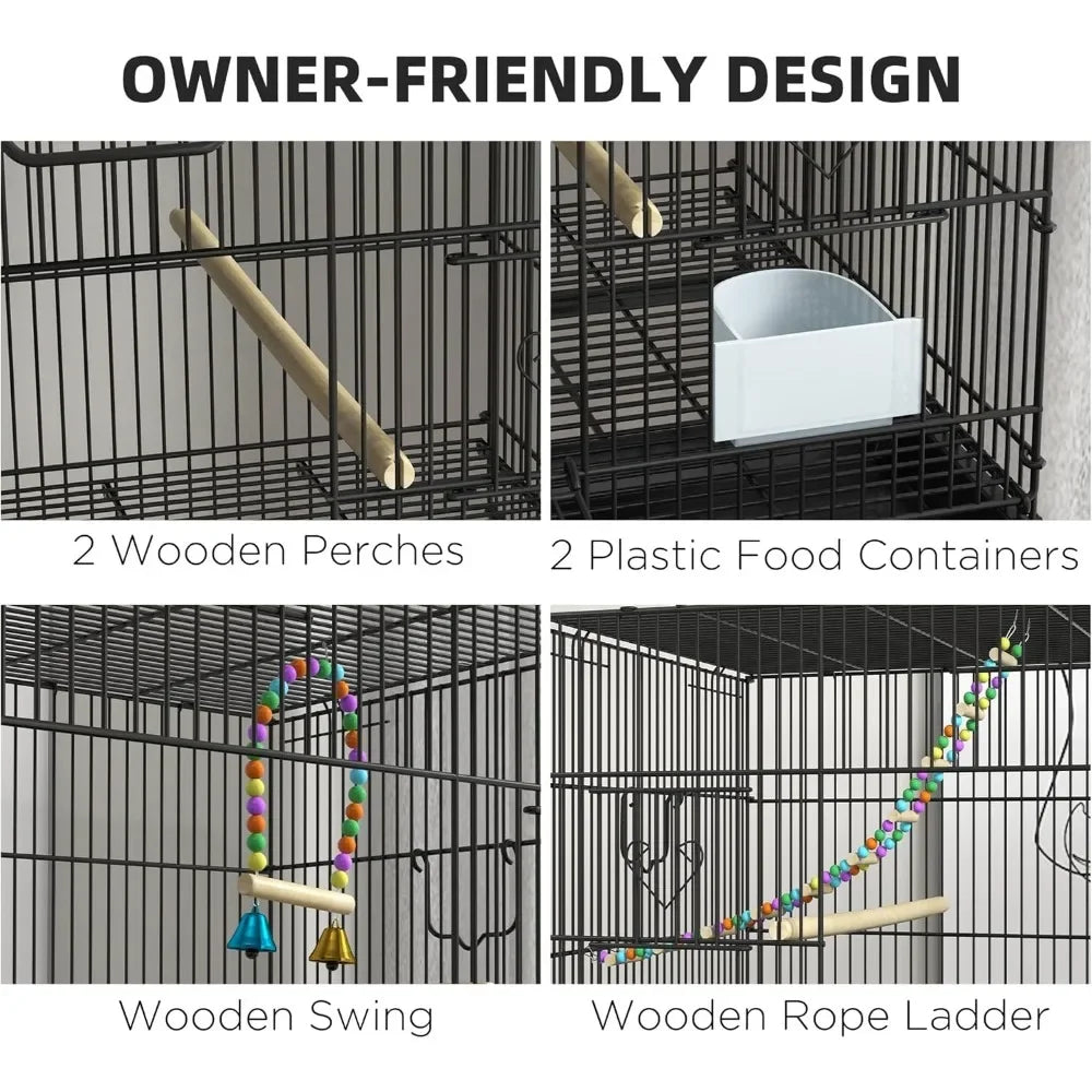 Double Stackable Bird Cage – Space-Saving Design