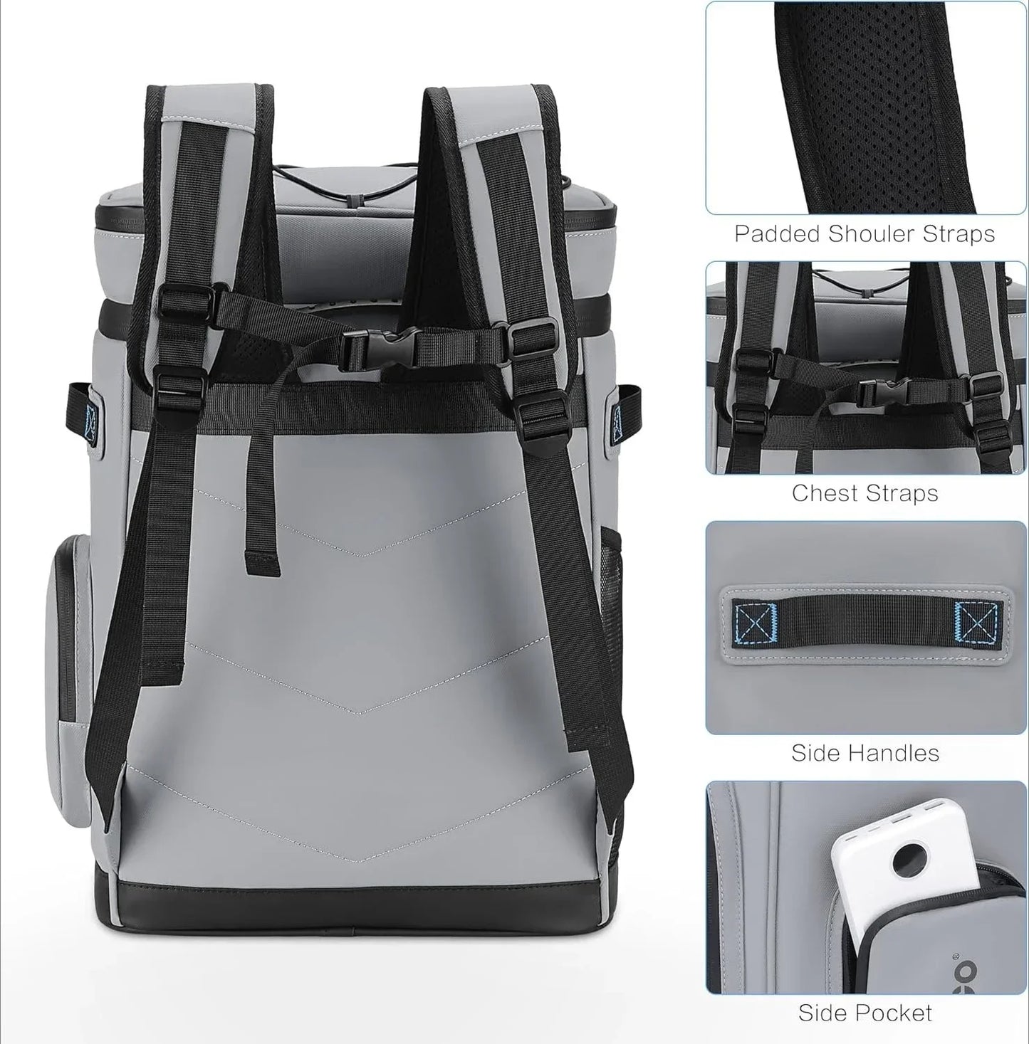 Large Waterproof Insulated Cooler Backpack for Outdoor Use
