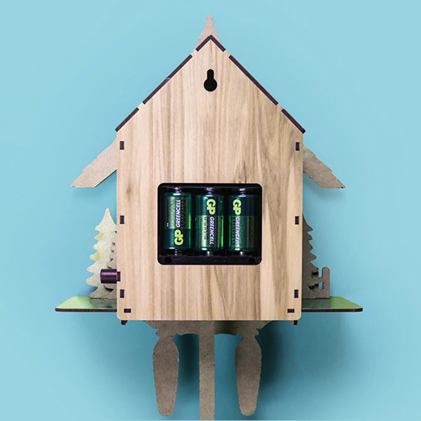 Display Cuckoo Wall Clock With Swing Alarm Bird Dial