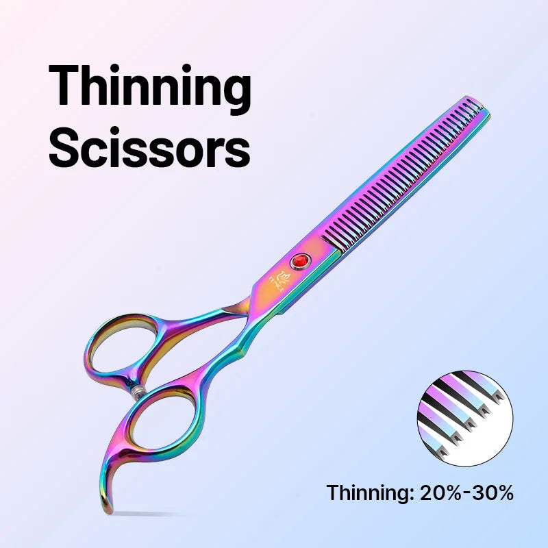 Fenice 9CR Steel Dog Grooming Scissors Shears Set 6.5 7 Inch