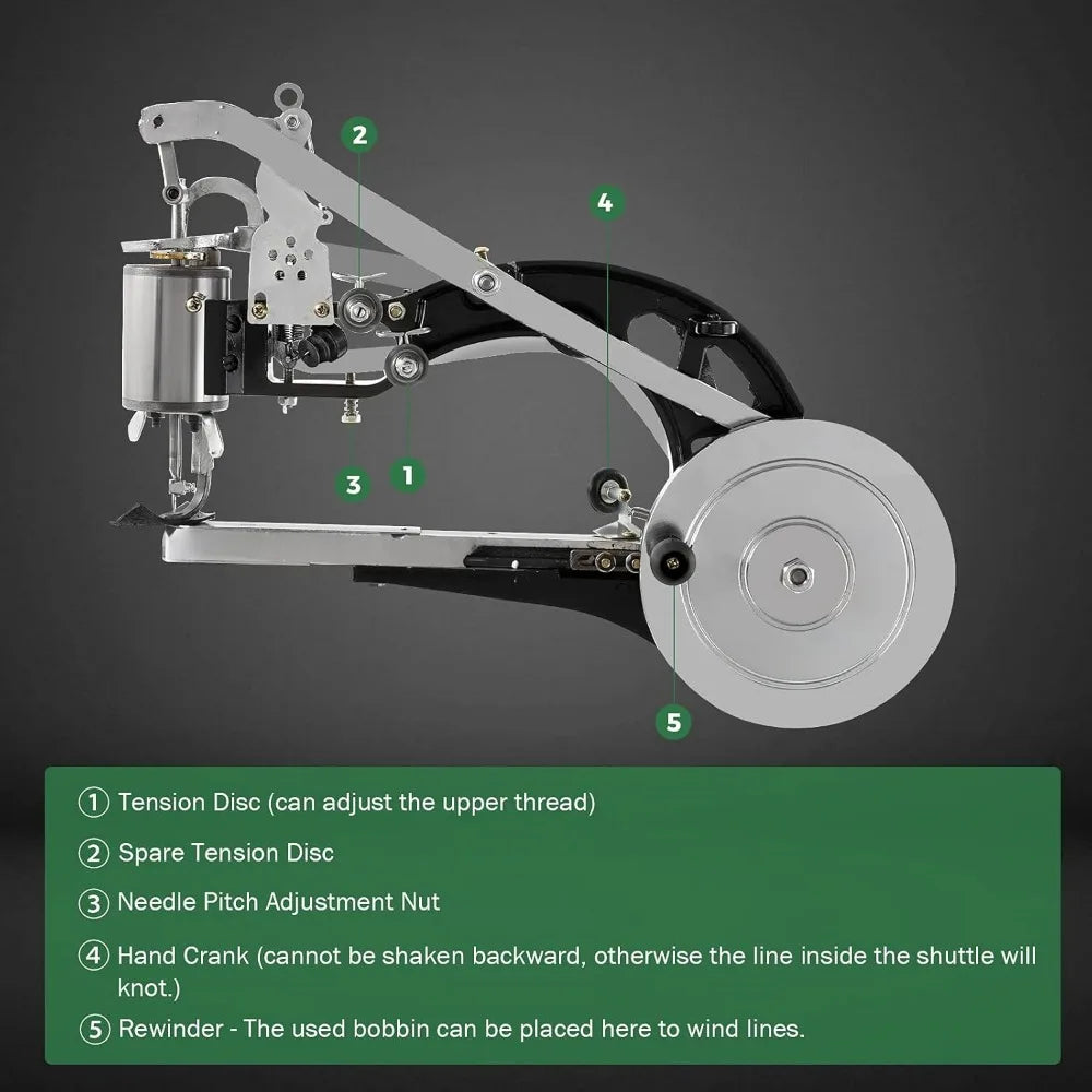 Heavy Duty Leather Stitching Machine for Shoe Repair and Craft