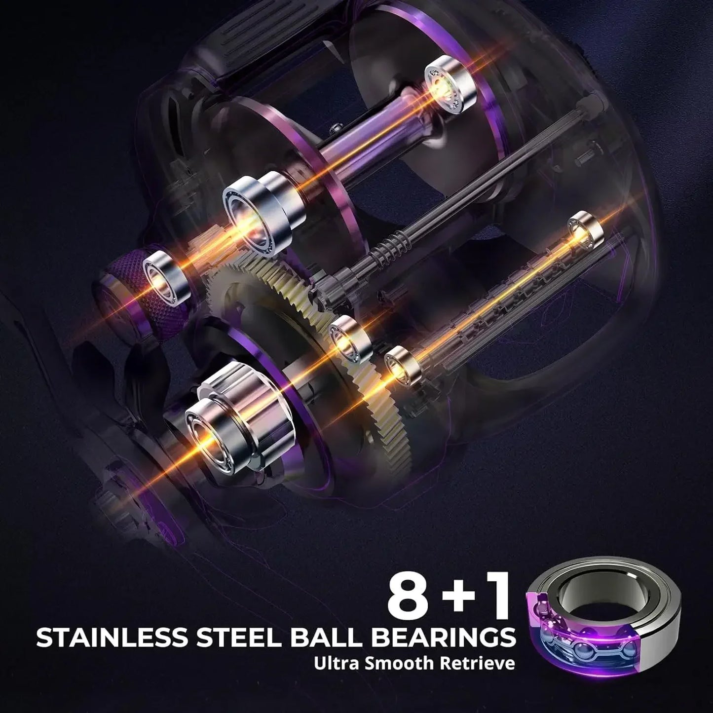 XMSJH Alijoz 400 Baitcaster Fishing Reel 38 Lbs Drag