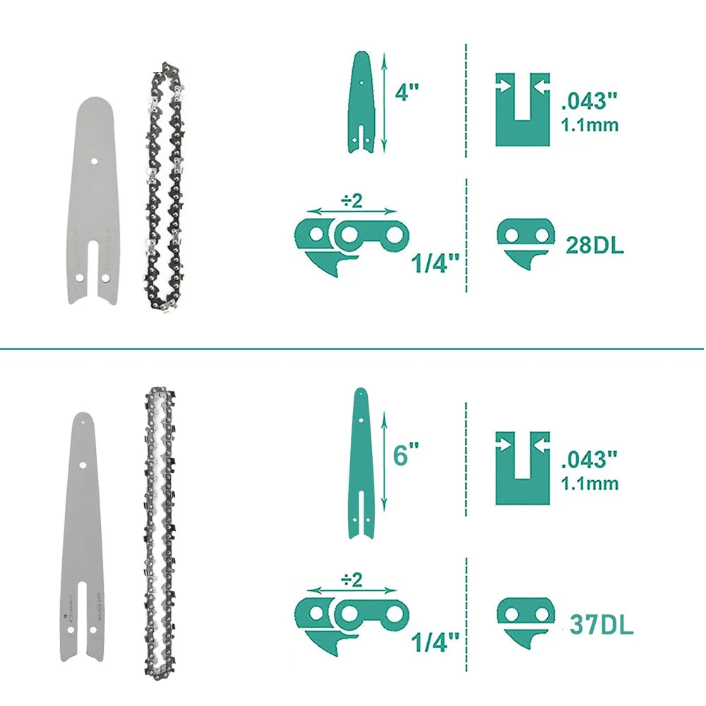 Gisam Replacement Chainsaw Chain And Guide Plate Set