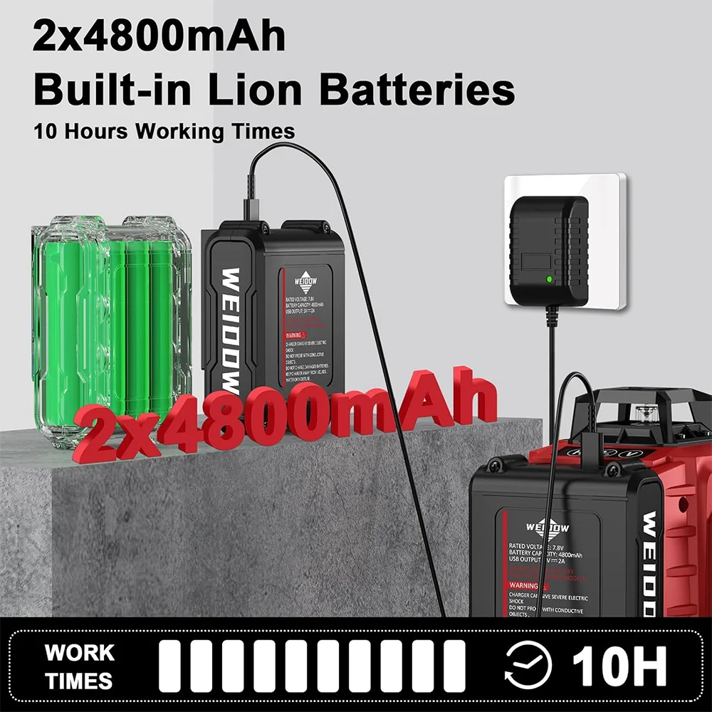 WEIDDW 4D 16 Lines Laser Level With Tripod Leveling 360