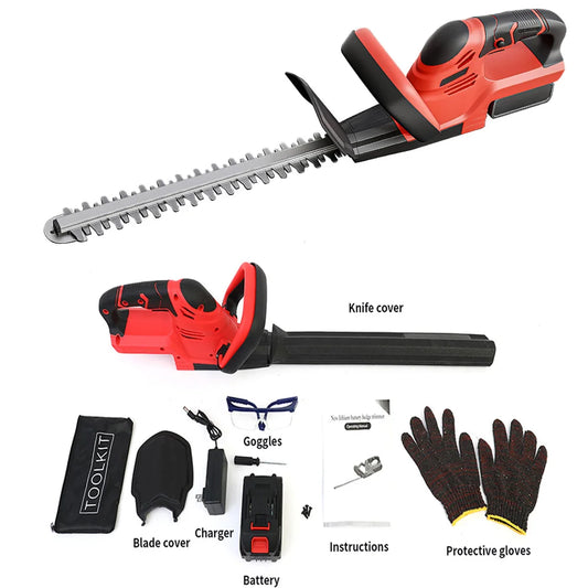 Cordless 22 Inch Electric Hedge Trimmer with Battery Charger
