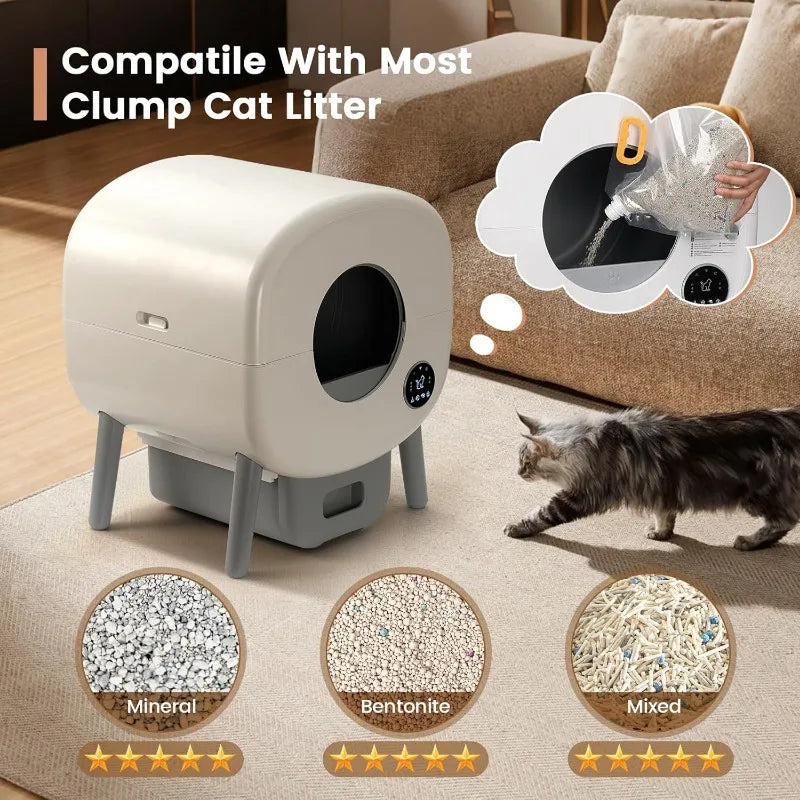 Extra Large Self Cleaning Litter Box for Multiple Cats