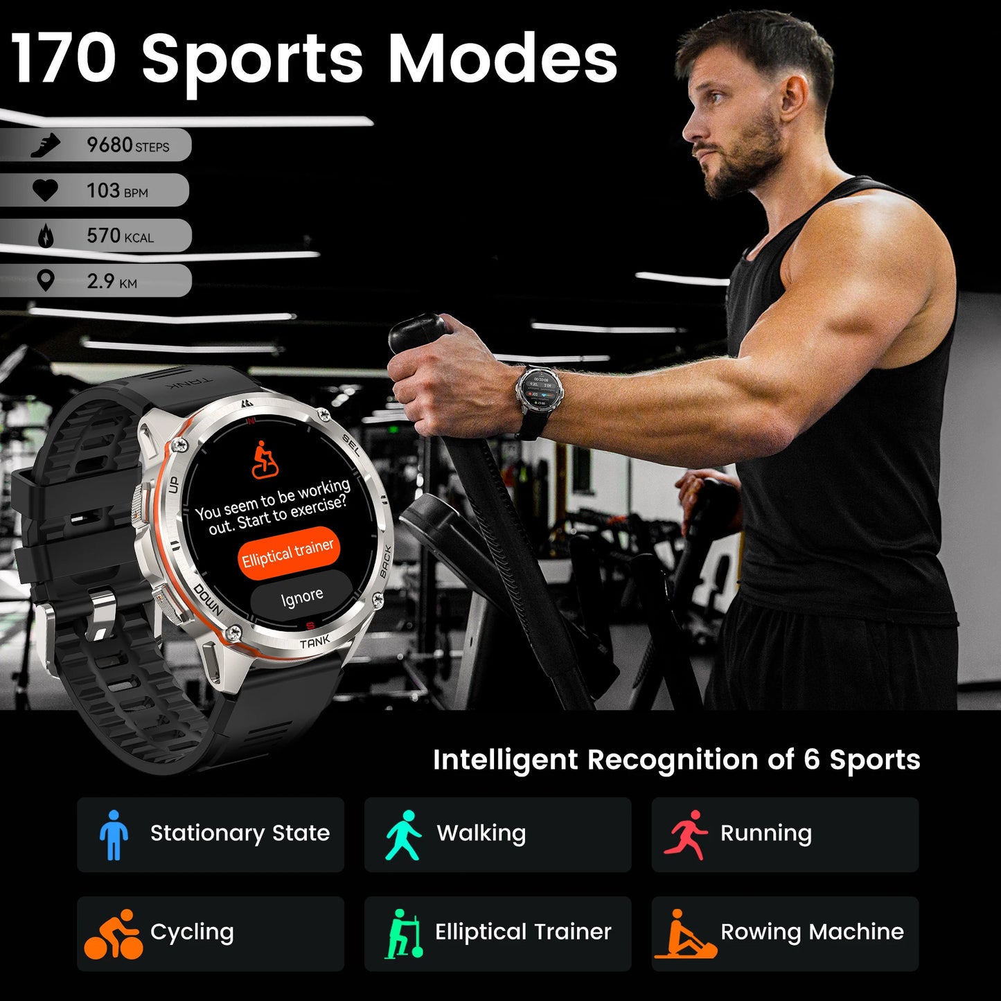 KOSPET Tank T3 Ultra GPS Smartwatch For Men And Women