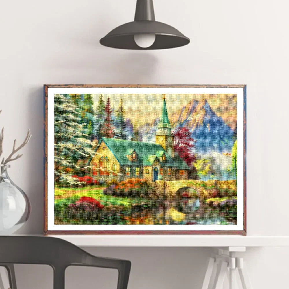 QIZITENG 5D Diamond Painting Landscape Kit Home Decor