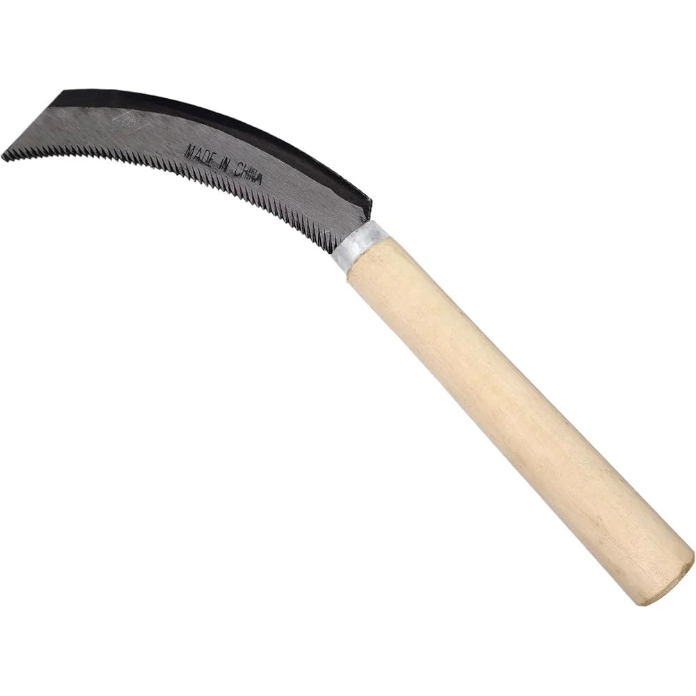 XMSJ Wooden Handle Harvest Sickle Garden Knife Set