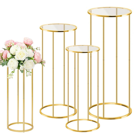 Zhejiang Three Tier Cylinder Table Stands Durable Metal Base