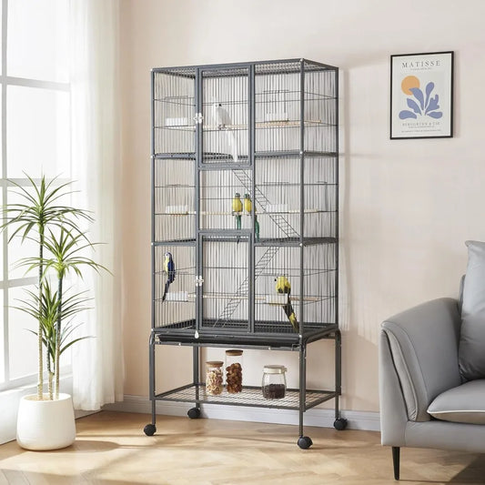 Large Bird Cage – Easy Clean Metal Design