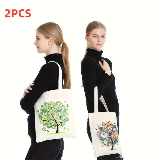Diamond Four Seasons Tree Mosaic Tote Bag For Women