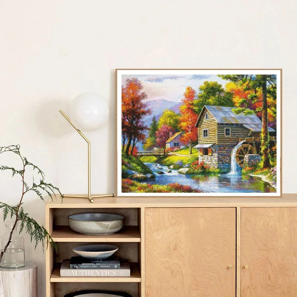 QIZITENG 5D Diamond Painting Landscape Kit Home Decor