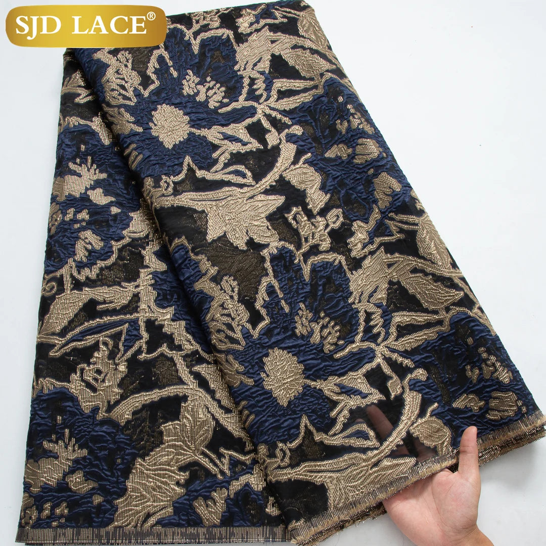 SJD LACA Nigerian Brocade Lace Damask Jacquard Fabrics