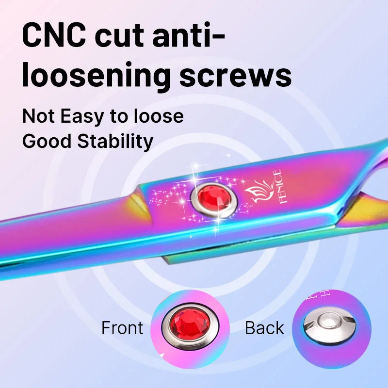 Fenice 9CR Steel Dog Grooming Scissors Shears Set 6.5 7 Inch