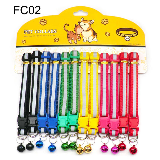 NaHang Nylon Dog Collars With Bell For Cats And Puppies