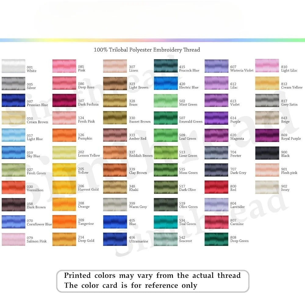 63 Color Embroidery Thread Kit with Stackable Organizer 550 Yds