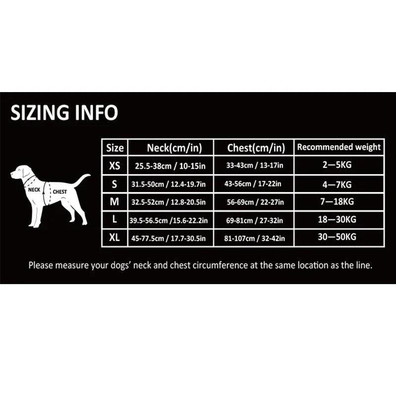 TRUELOVEB Explosion Proof Dog Harness Reflective Nylon