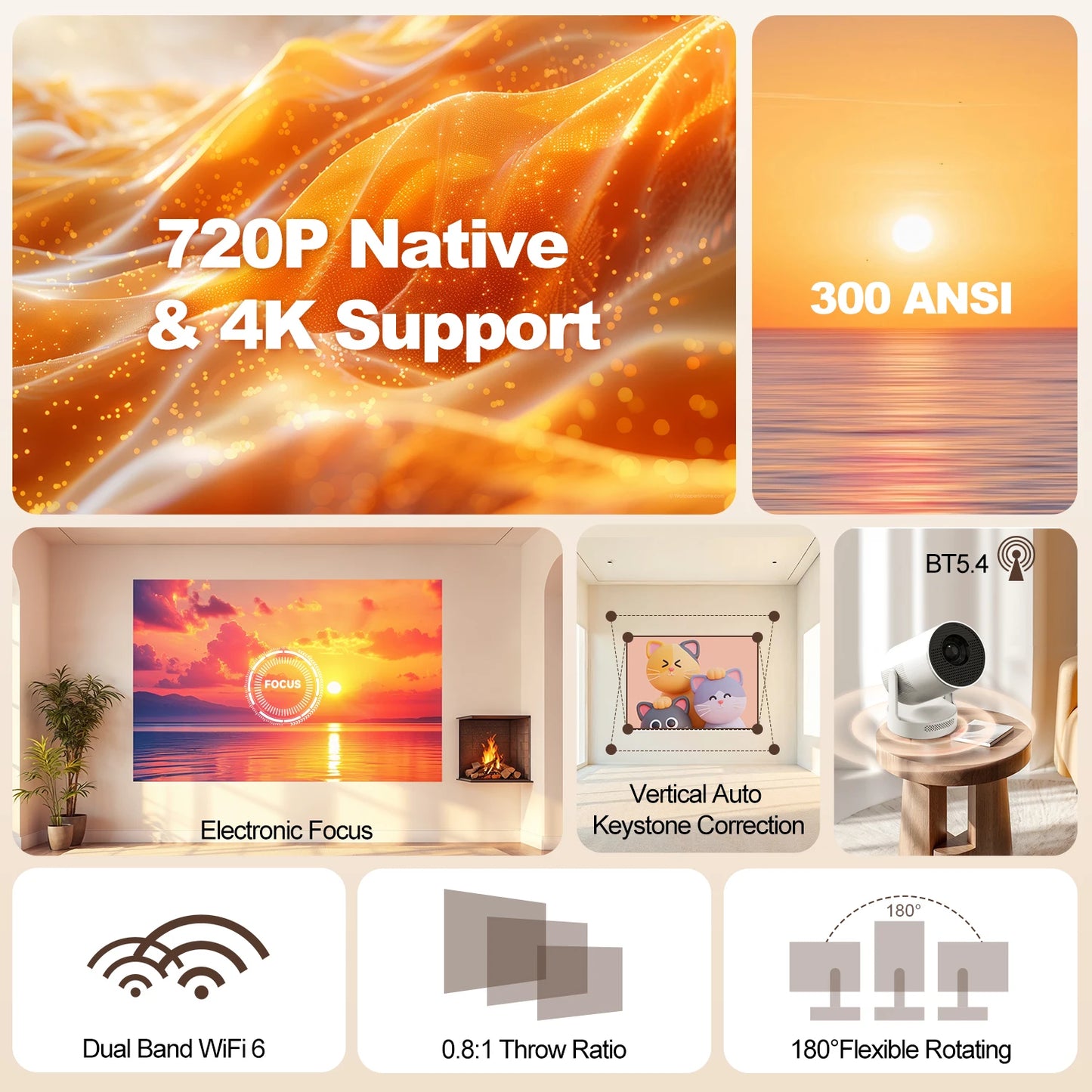 Magcubic HY300 Portable Projector With Android Built In