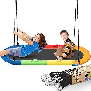 Oval Saucer Swing Giant Outdoor With Universal Hanging Kit